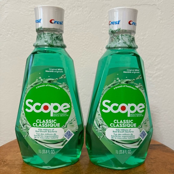 (2 Pack) Scope Classic Anticavity Mouthwash Original Mint 33.8 fl oz - Picture 2 of 3